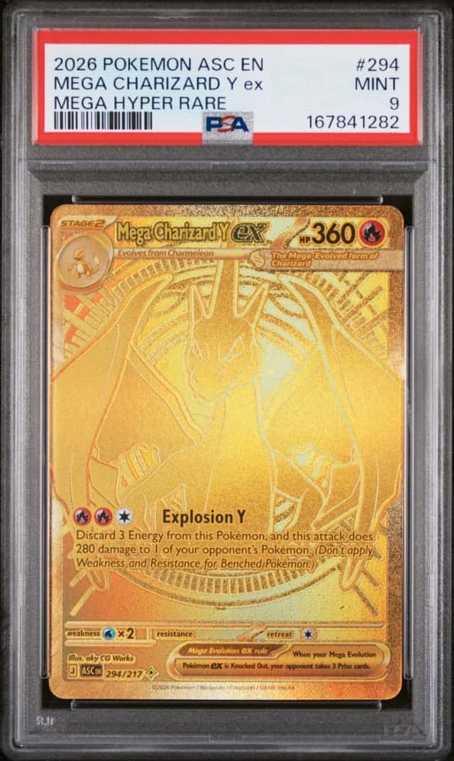2026 POKEMON ASC EN-ASCENDED HEROES MEGA HYPER RARE MEGA CHARIZARD Y EX PSA 9