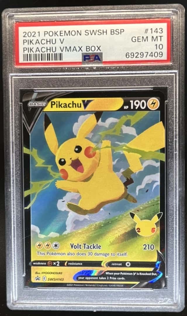 Pokemon SWSH Black Star Promos Pikachu V 2021 #SWSH143 PSA 10 GEM MINT