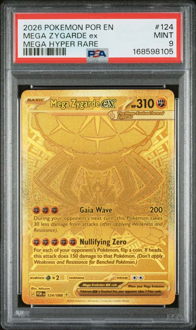 2026 Pokemon Perfect Order Mega Zygarde ex Hyper Rare #124/088 PSA 9