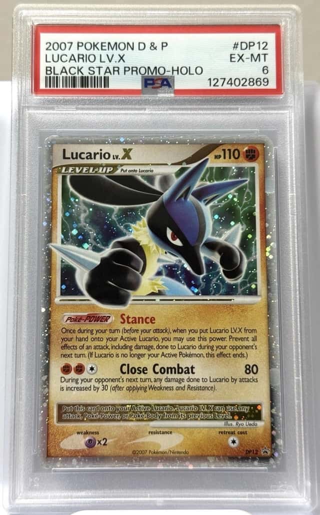 2007 Pokemon D & P Lucario LV.X Holo Promo #DP12 PSA 6 EX-MT. LOW POP