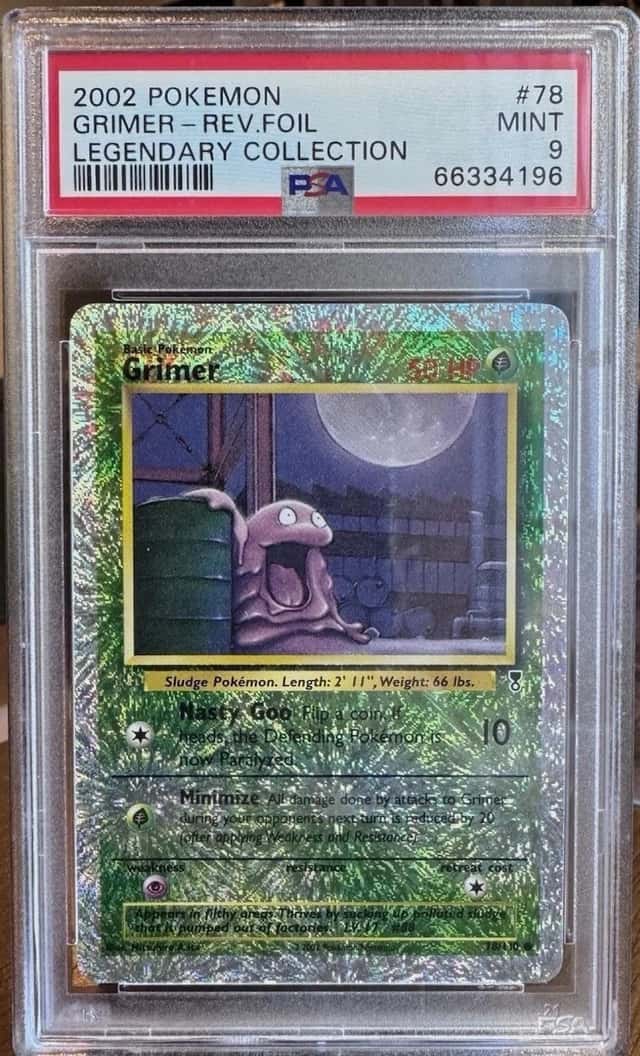 PSA 9 Grimer 2002 Legendary Collection Pokemon 78/110 Reverse Holo