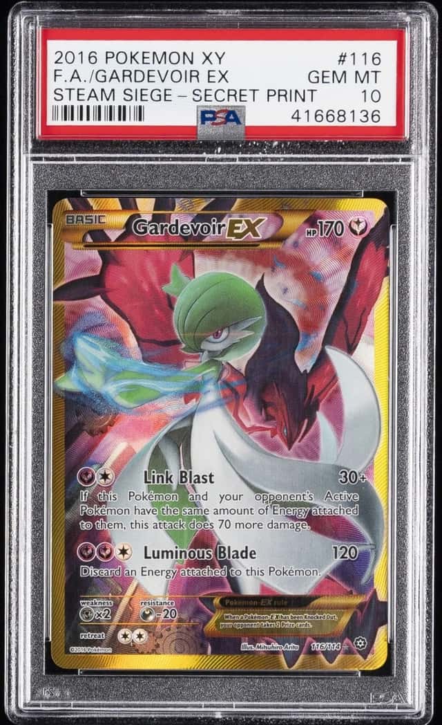 2016 POKEMON XY STEAM SIEGE SECRET #116 FULL ART/GARDEVOIR EX PSA 10