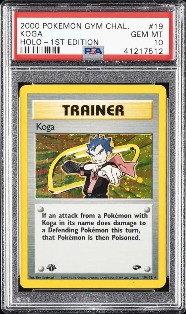 Pokemon Koga Holo Gym Challenge 19/132 1st Edition PSA 10 Gem Mint