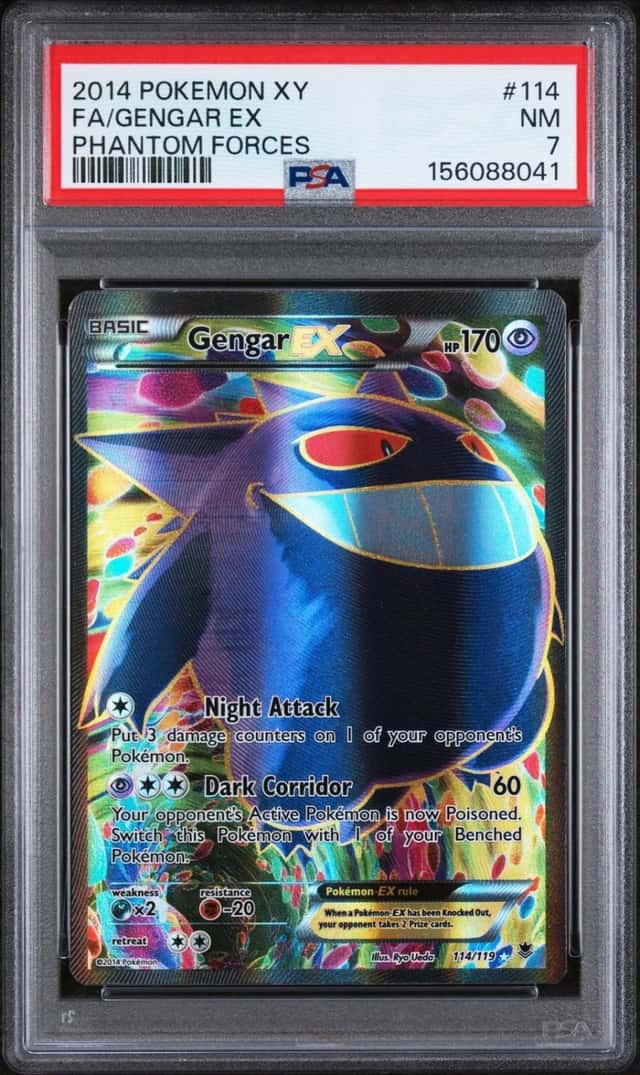 Pokemon Gengar EX Phantom Forces Full Art 114/119 PSA 7