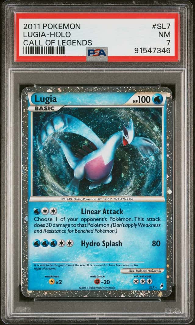2011 Pokemon Call of Legends Lugia Holo Shiny Rare SL7 English PSA 7 Near Mint