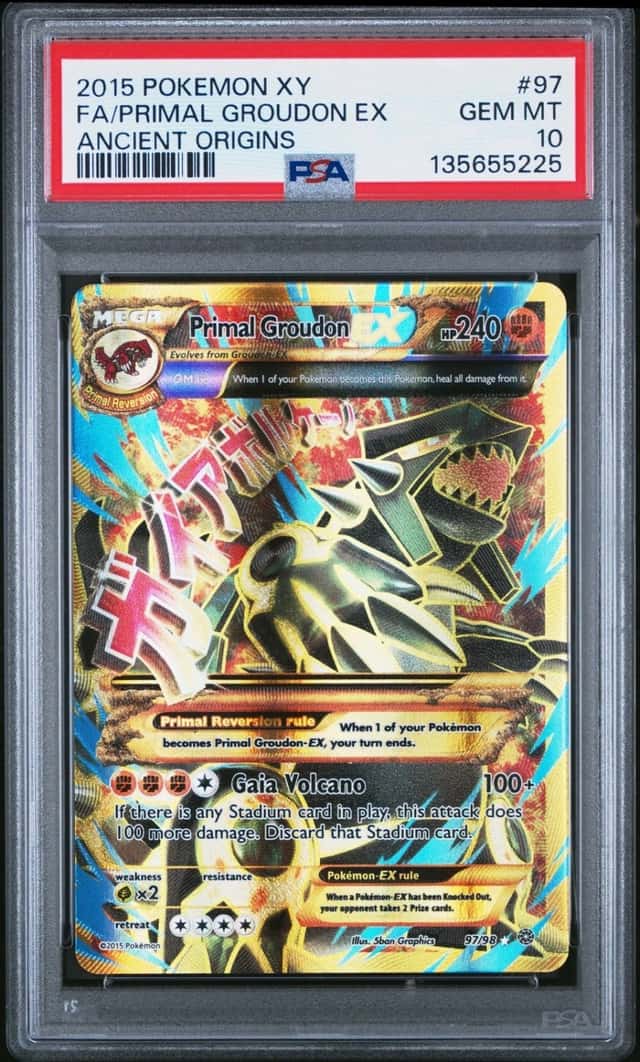 Pokemon Primal Groudon EX Ancient Origins Full Art 97/98 PSA 10 Gem Mint