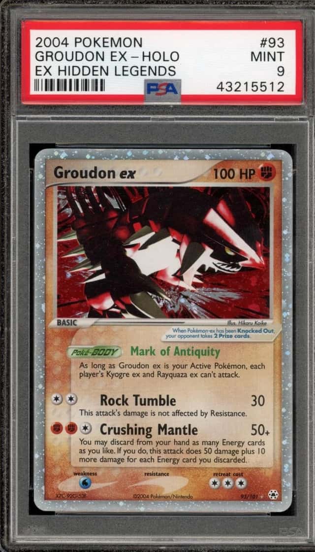 Pokemon Groudon EX Holo Hidden Legends 93/101 PSA 9 Mint