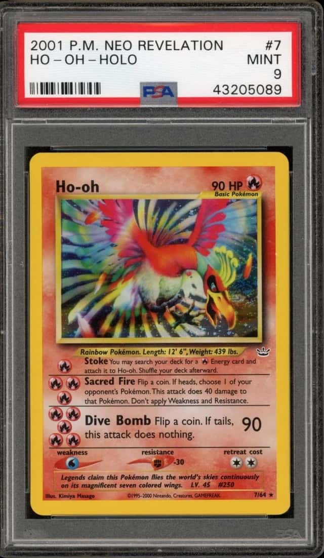 Pokemon Ho-Oh Holo Neo Revelation Unlimited 7/64 PSA 9 Mint
