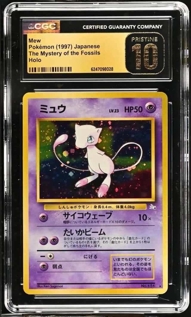 Pokemon Mew The Mystery Of The Fossils Holo Japanese CGC 10 Pristine