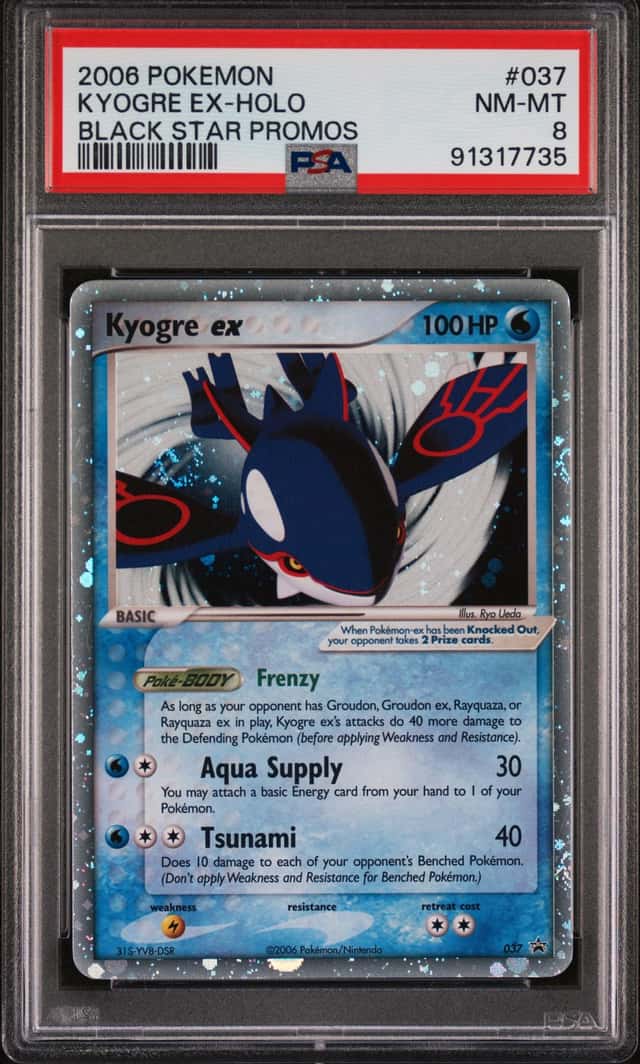 Pokemon Kyogre EX Holo Black Star Promos 037 PSA 8
