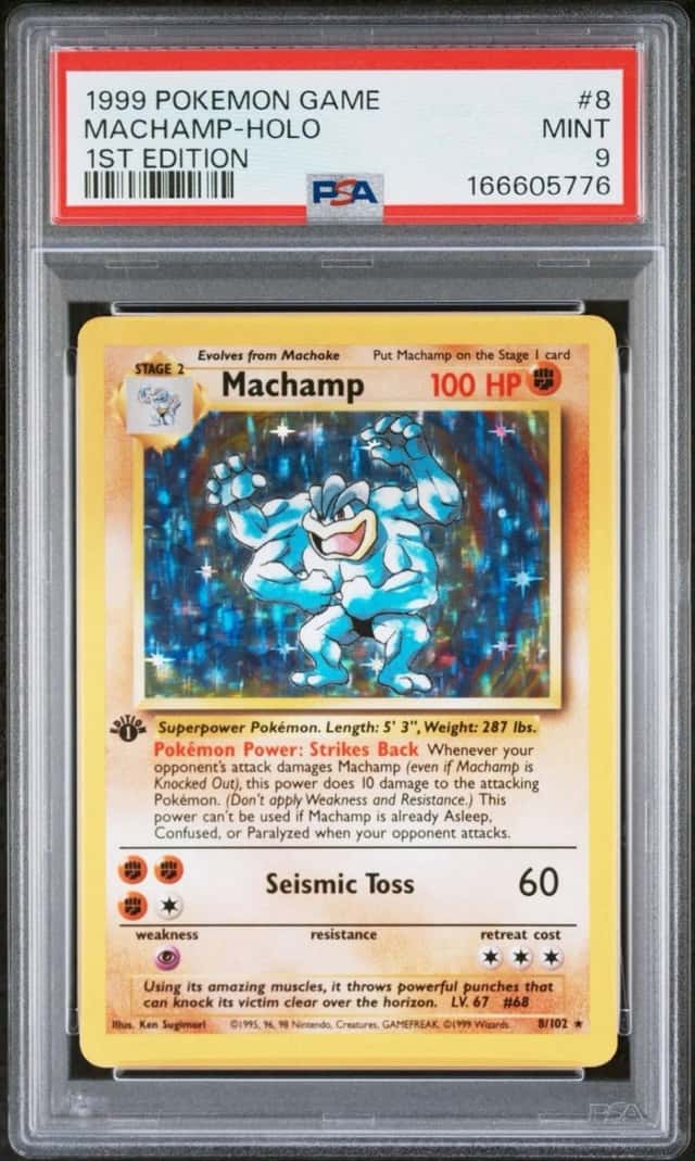 Wizards of the Coast Machamp 8/102 Base Set Holo 1st Ed Eng 1999 PSA 9