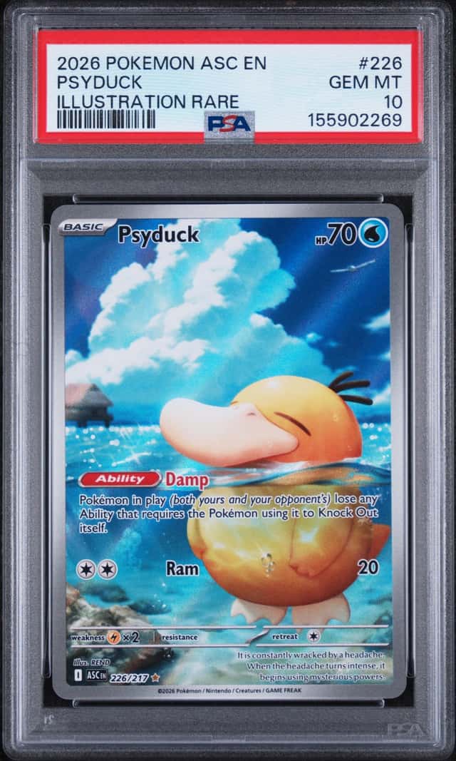 2026 POKEMON ASCENDED HEROES #226/217 PSYDUCK ILLUSTRATION RARE PSA 10