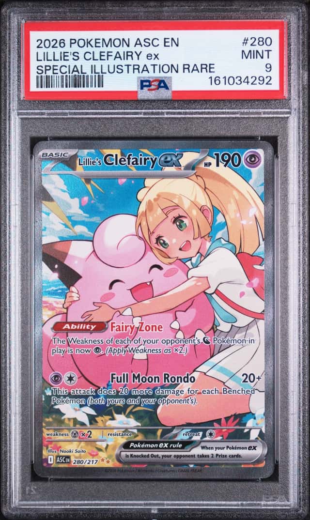 2026 POKEMON ASCENDED HEROES #280/217 LILLIE'S CLEFAIRY EX SIR PSA 9