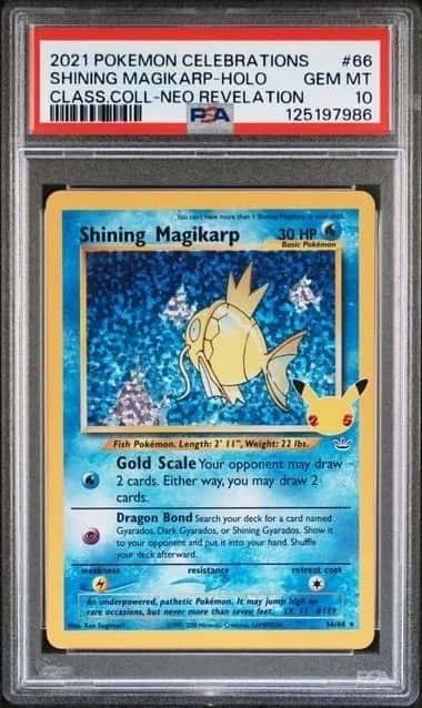 2021 POKEMON CELEBRATIONS CLASSIC COLLECTION #66 SHINING MAGIKARP PSA 10