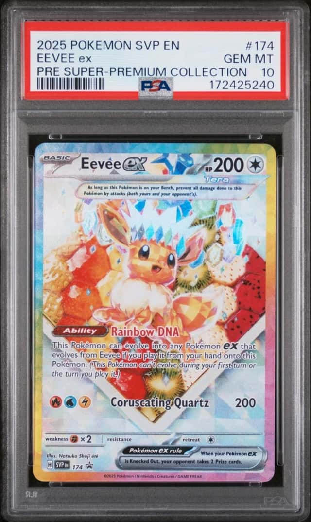 2025 POKEMON SVP EN-SV BLACK STAR PROMO #174 EEVEE EX PSA 10