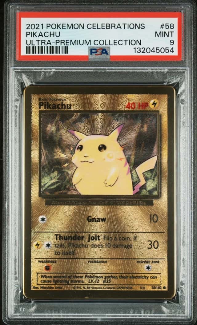 2021 POKEMON CELEBRATIONS ULTRA-PREMIUM COLLECTION #58 PIKACHU PSA 9