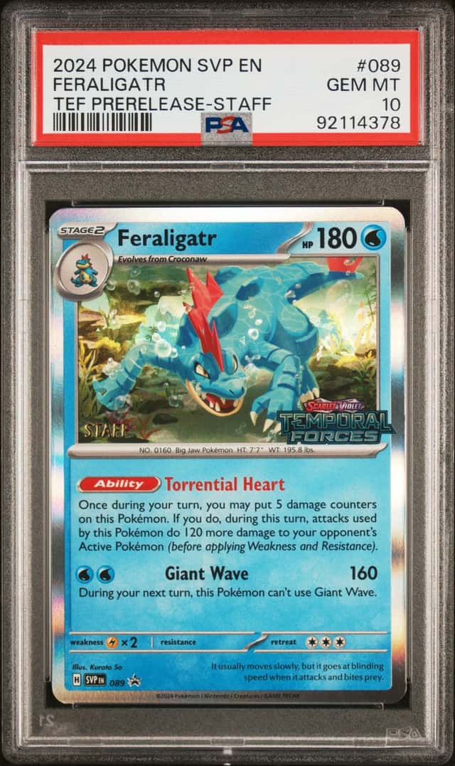 FERALIGATR 2024 POKEMON SVP BLACK STAR PROMO 089 PSA 10 Q7872