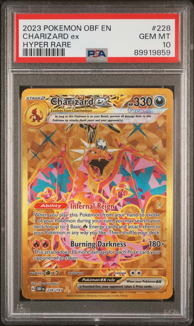 2023 Pokemon SV Obsidian Flames Charizard ex #228/197 PSA 10 GEM MINT