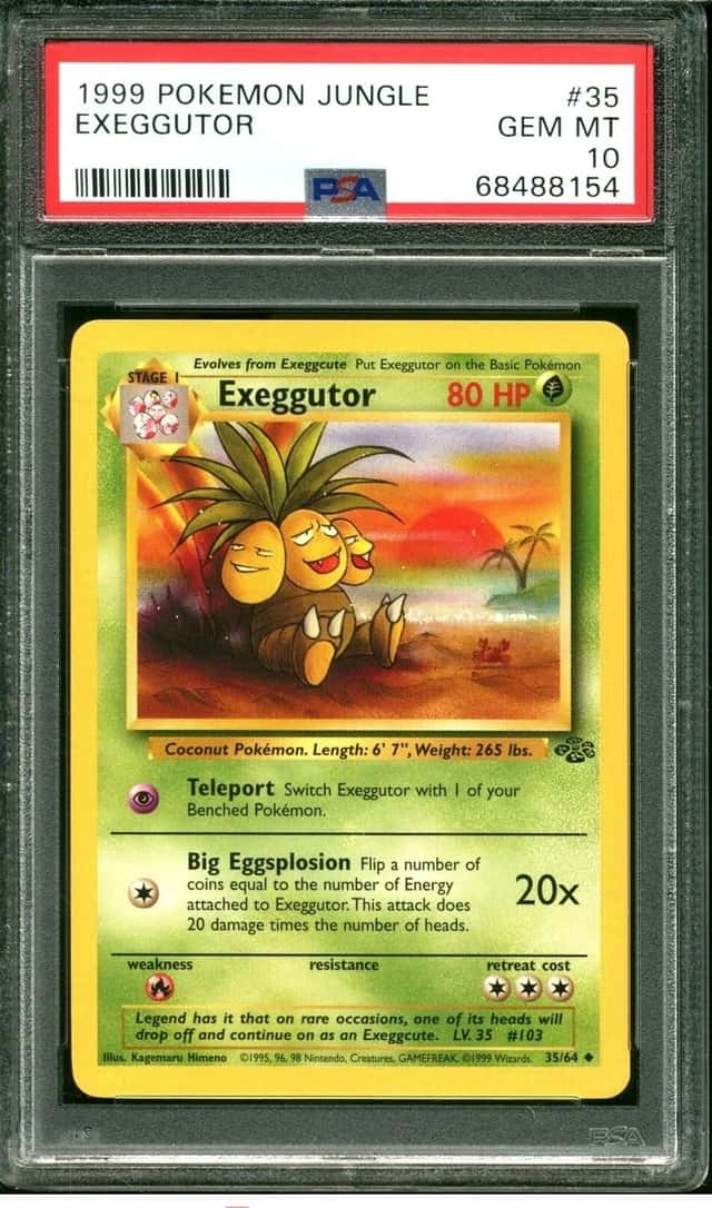 1999 POKEMON JUNGLE #35 EXEGGUTOR PSA 10