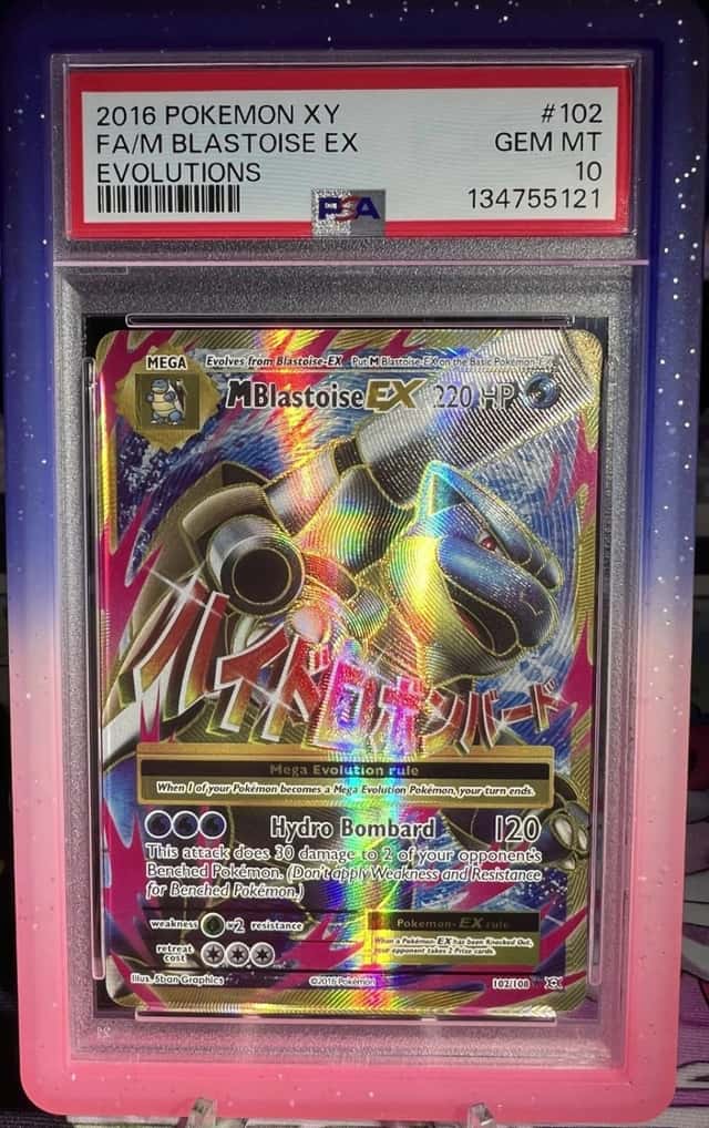 2016 POKEMON XY EVOLUTIONS #102 FULL ART/M BLASTOISE EX PSA 10