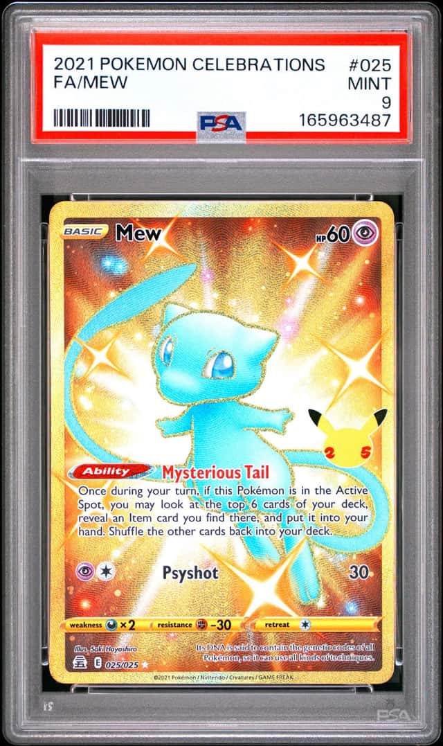 The Pokémon Company 2021 Mew 025/025 Celebrations Holo EN PSA 9