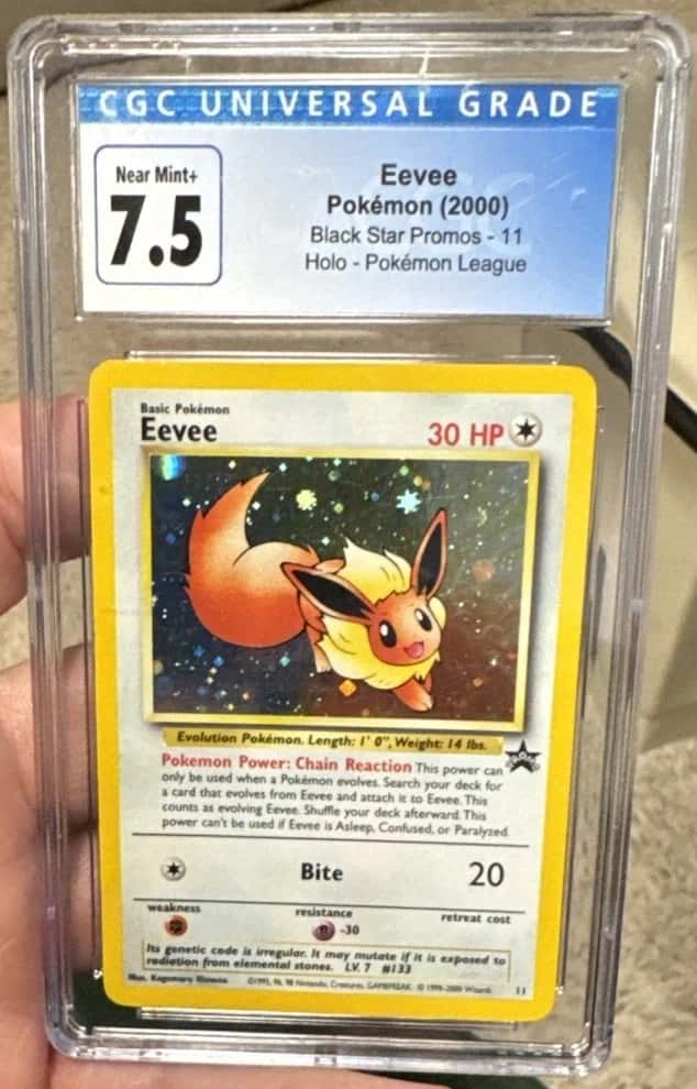 Eevee Black Star Promo 11 Pokemon League CGC 7.5 Blue Label (Technical 8)!!!