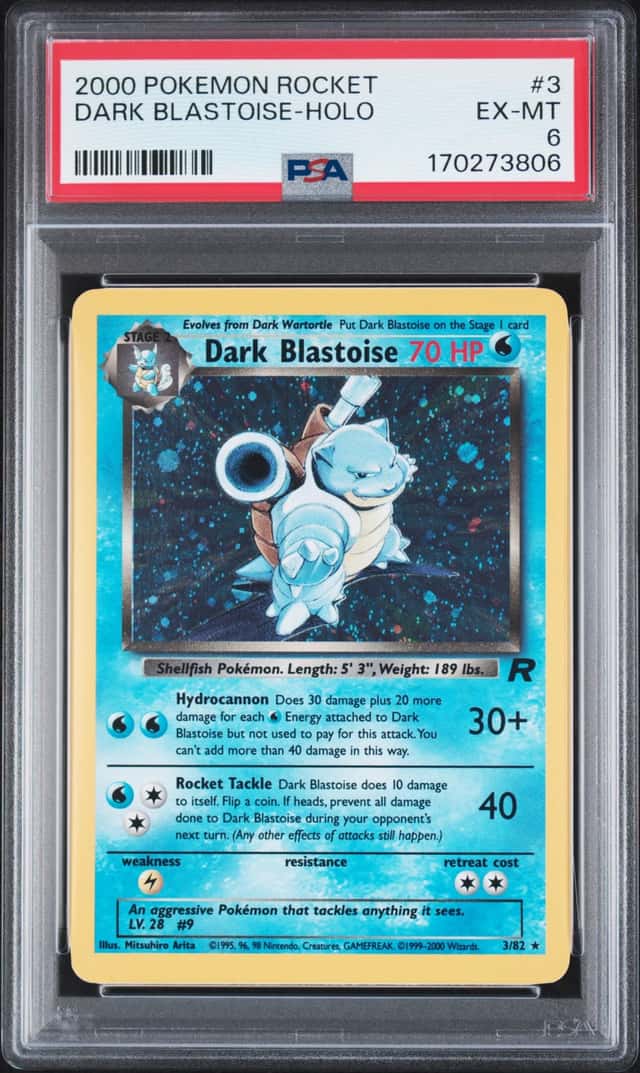 2000 Pokemon Rocket #3 Dark Blastoise Holo PSA 6 EX-MT