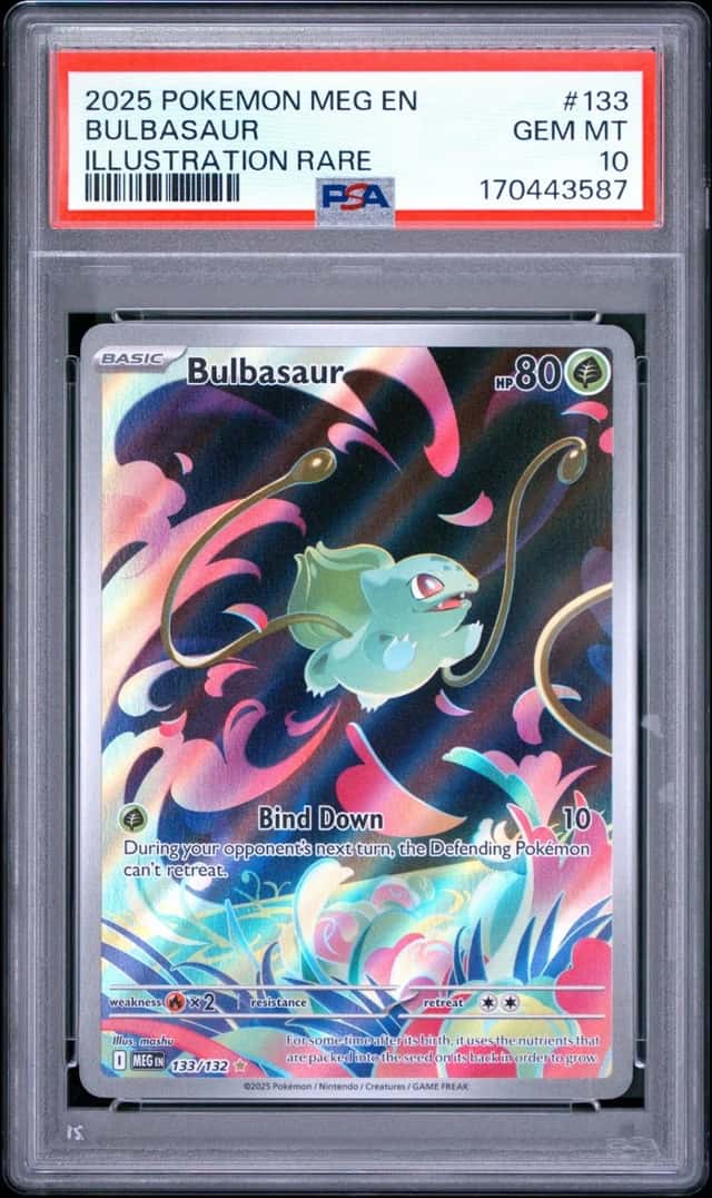 2025 POKEMON MEG EN-MEGA EVOLUTION ILLUSTRATION RARE #133 BULBASAUR PSA 10