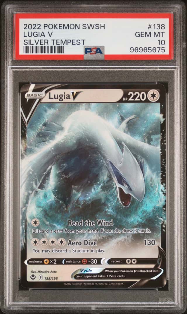 LUGIA V 2022 POKEMON SILVER TEMPEST 138/195 ULTRA RARE PSA 10 Q3963-7