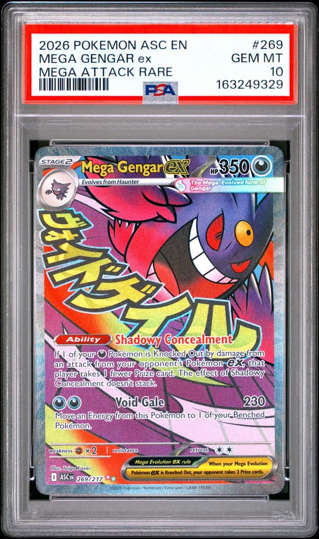 2026 Pokemon Mega Evolution Ascended Heroes Mega Attack Rare Mega Gengar Ex #269