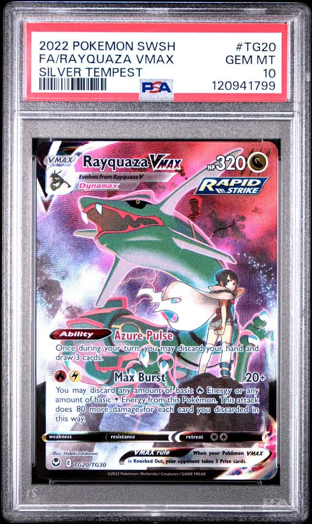 2022 Pokemon Sword and Shield Silver Tempest Trainer Gallery Rayquaza Vmax #TG20
