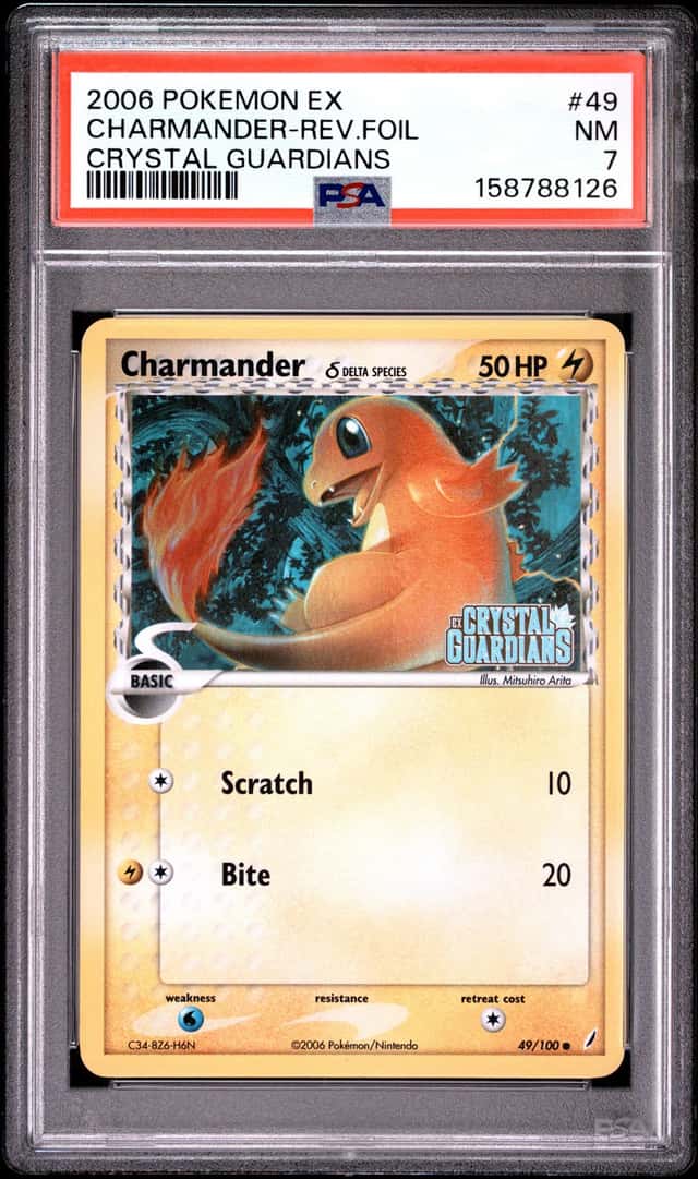 2006 Pokemon Ex Crystal Guardians Reverse Holo Charmander #49