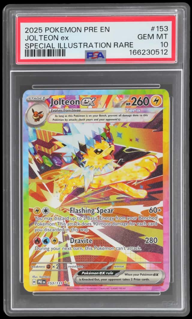 2025 Pokemon Scarlet and Violet Prismatic Evolutions Special Illustration Rare Jolteon Ex #153