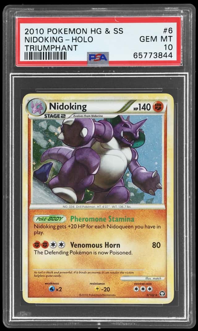 2010 Pokemon Heartgold and Soulsilver Triumphant Holo Nidoking #6