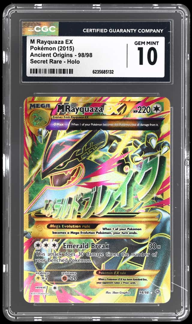 2015 Pokemon XY Ancient Origins Secret Rare Holo M Rayquaza Ex #98