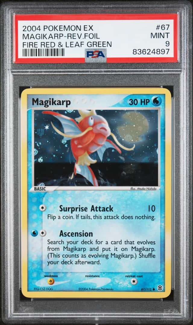 2004 Pokemon Ex Fire Red Leaf Green Corrected Rarity Reverse Holo Magikarp #67