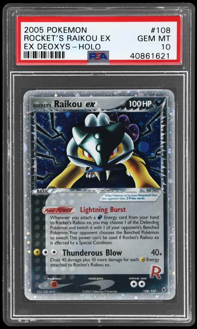 2005 Pokemon Ex Deoxys Holo Rocket's Raikou Ex #108