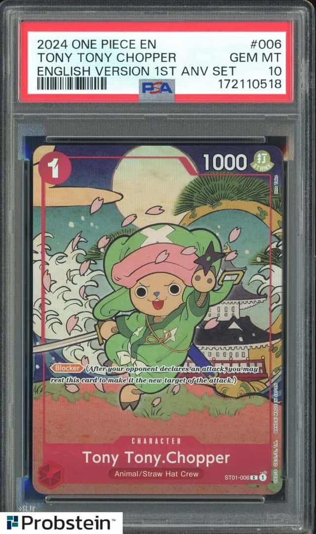2024 One Piece EN English 1st Anniversary Set #006 Tony Tony Chopper PSA 10