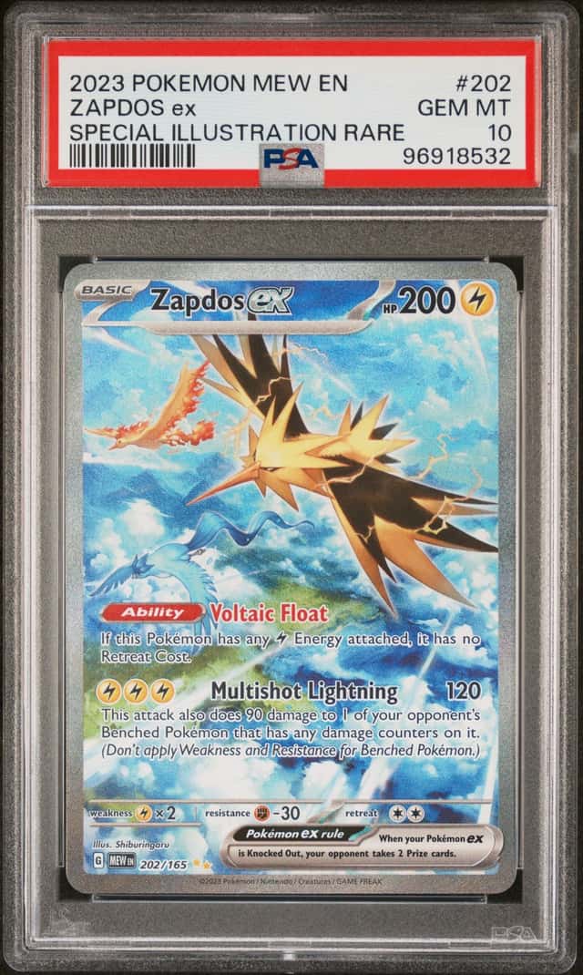 Pokémon Zapdos ex 202 Scarlet & Violet: 151 PSA Trading...