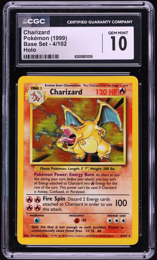 1999 Pokemon Base Set Holo Charizard #4 CGC 10 GEM MINT
