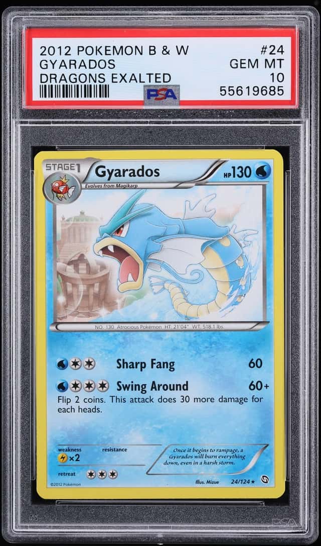 2012 Pokemon Black & White Dragons Exalted Gyarados #24 PSA 10 GEM MINT
