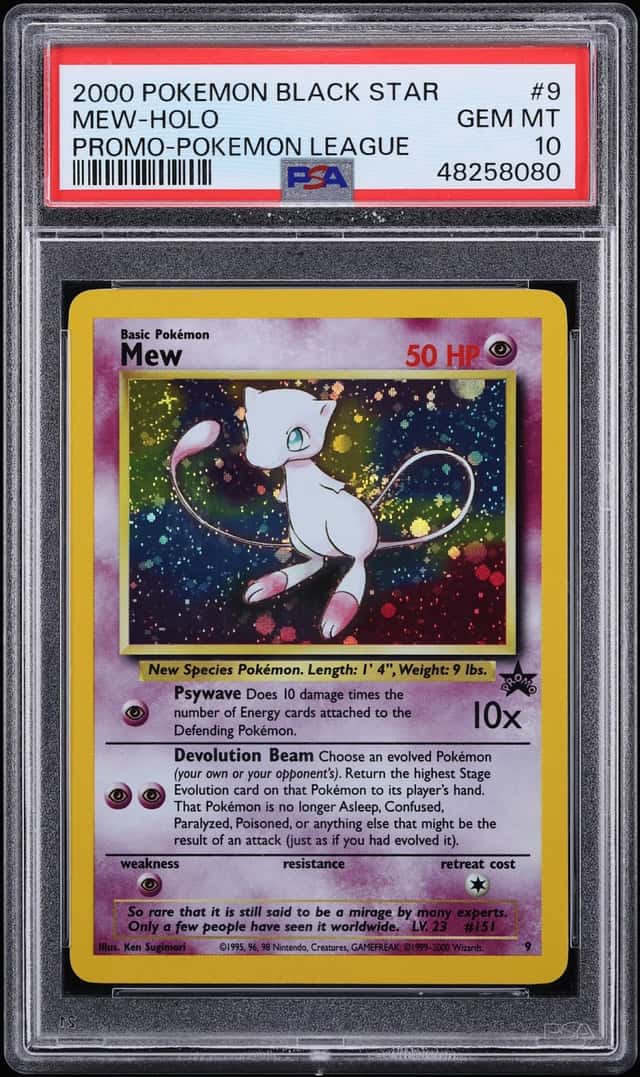 2000 Pokemon League Black Star Promo Holo Mew #9 PSA 10 GEM MINT