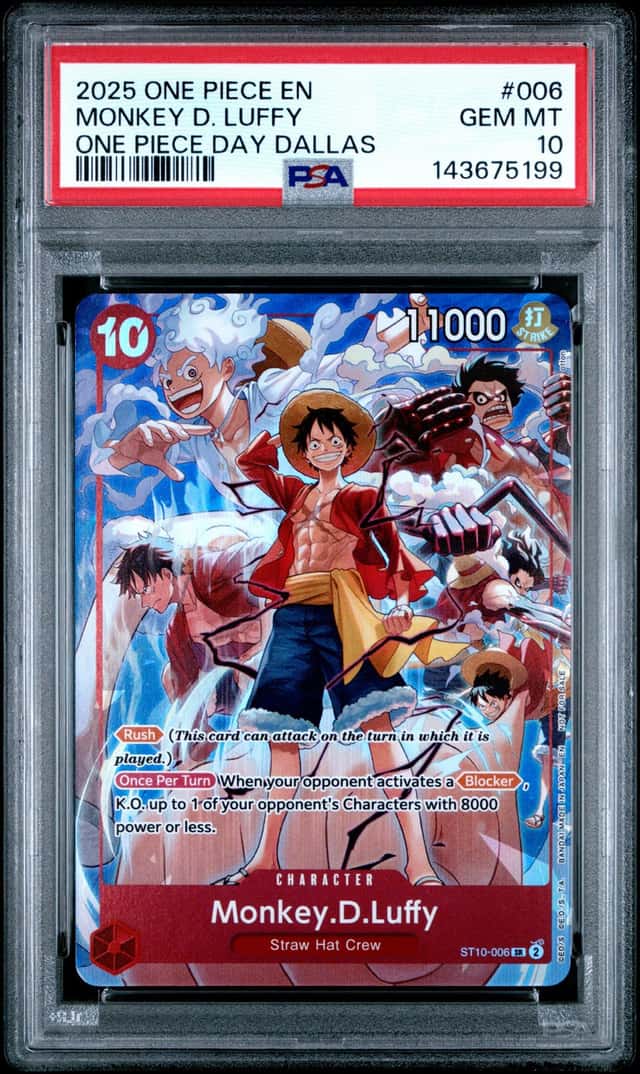 Monkey.D.Luffy (One Piece Day Dallas 2025) ST10-006 - PSA 10