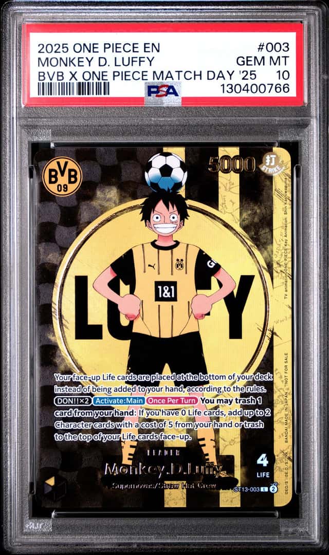 Monkey D. Luffy #003 BVB x One Piece Match Day 2025 PSA 10 GEM MINT