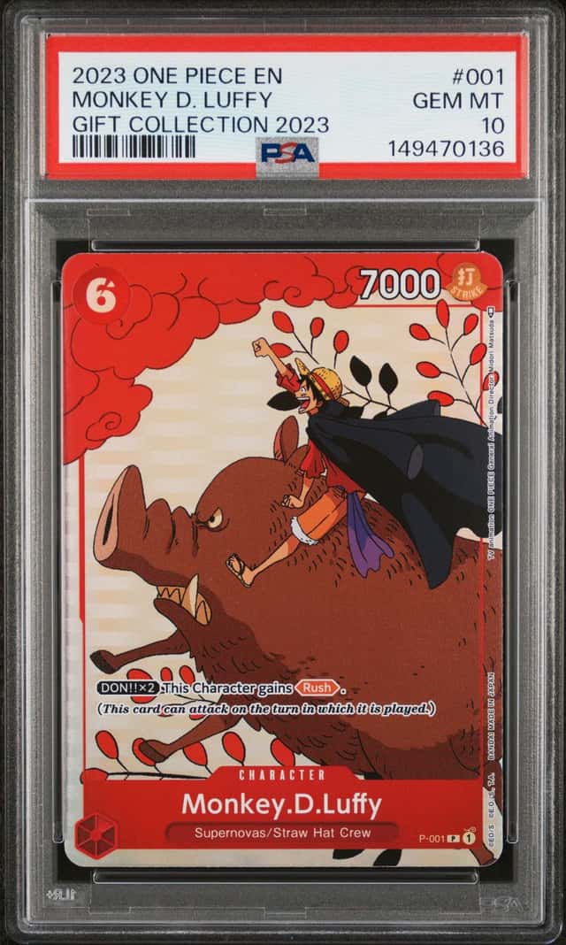 2023 One Piece EN Gift Collection #001 Monkey D Luffy PSA 10 GEM MINT