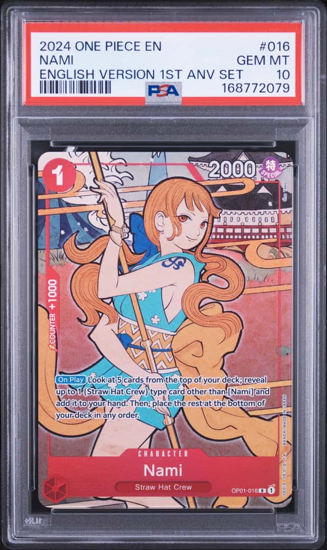 2024 ONE PIECE ENGLISH VERSION 1ST ANNIVERSARY SET #016 NAMI PSA 10