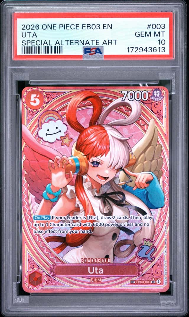 2026 ONE PIECE EB03-EXTRA BOOSTER HEROINES EDITION SPECIAL AA #003 UTA PSA 10