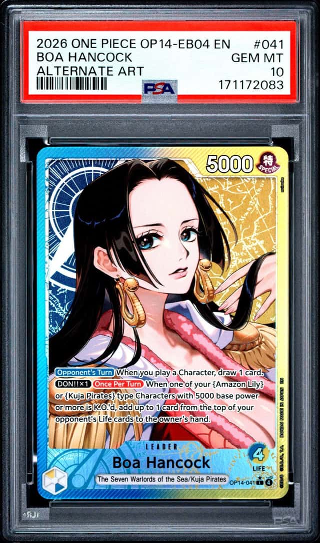 2026 One Piece OP14-EB04 En Alternate Art #041 Boa Hancock PSA 10 GEM MINT