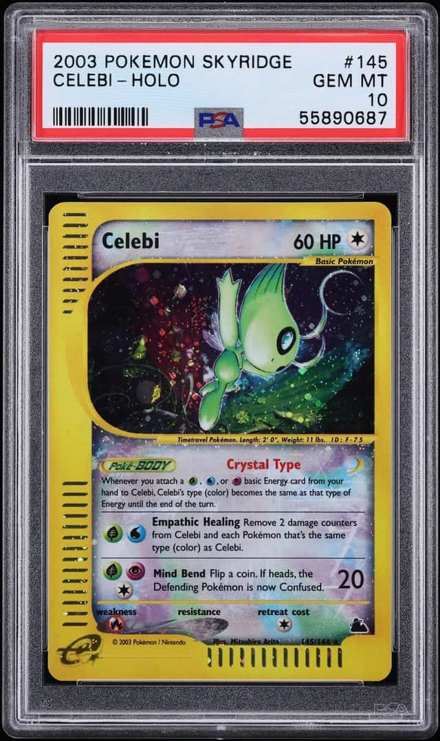 2003 Pokemon Skyridge Holo Crystal Celebi #145 PSA 10 GEM MINT
