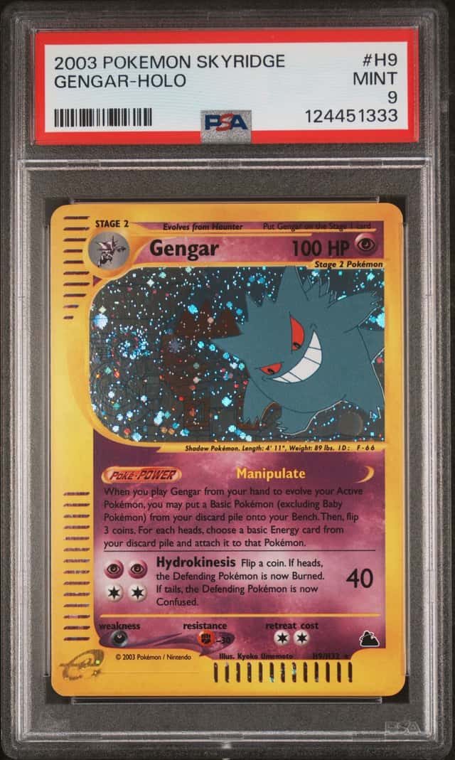 2003 Pokemon Skyridge Holo Gengar #H9 PSA 9 MINT